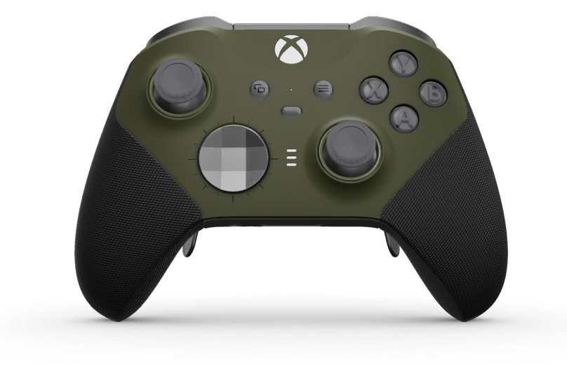 Xbox Elite Wireless Controller Series 2 - Core - Body: Nocturnal Green + Rubberized Grips, D-pad: Faceted, Storm Gray (Metal), Back: Storm Gray + Rubberized Grips