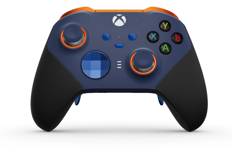 Xbox Elite Wireless Controller Series 2 - Core - Behuizing voorzijde: Nachtblauw + rubberen handvatten, D-pad: Gefacetteerd, fotonblauw (metaal), Behuizing achterzijde: Nachtblauw + rubberen handvatten