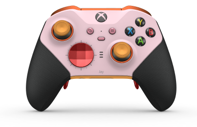 Xbox Elite Wireless Controller Series 2 - Core - Body: Soft Pink + Rubberised Grips, D-pad: Facet, Pulse Red (Metal), Back: Soft Orange + Rubberised Grips