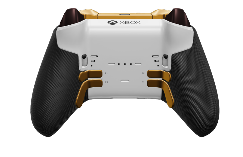 Xbox Elite Wireless Controller Series 2 - Core - Body: Soft Orange + Rubberized Grips, D-pad: Faceted, Garnet Red (Metal), Back: Robot White + Rubberized Grips