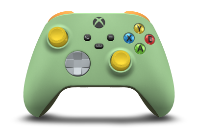 Xbox Wireless Controller - Framsida: Mjukt grönt, Styrknappar: Askgrå, Styrspakar: Lighting Yellow