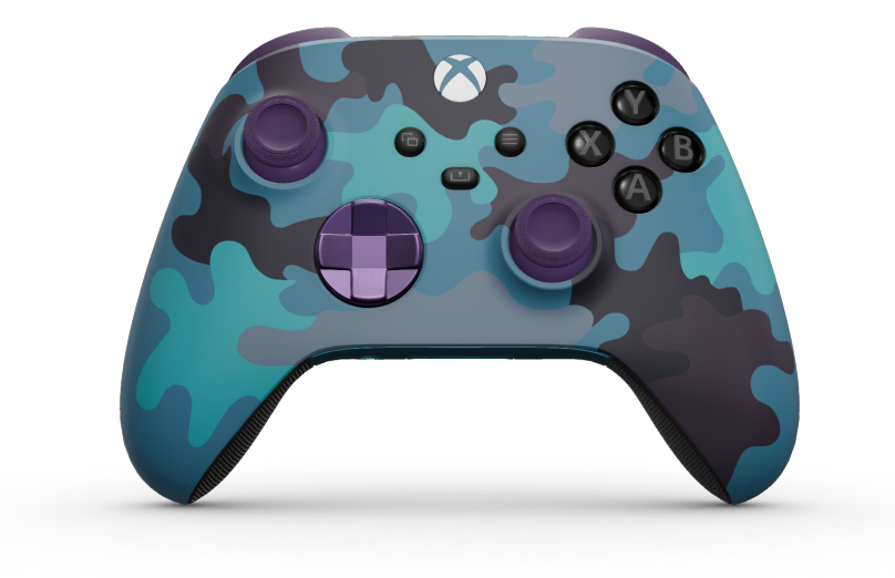 Xbox Wireless Controller - Body: Mineral Camo, D-Pads: Astral Purple (Metallic), Thumbsticks: Astral Purple