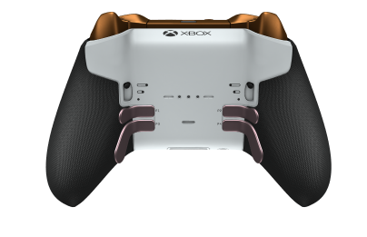 Xbox Elite ワイヤレスコントローラー シリーズ 2 - Core - Behuizing voorzijde: Robotwit + rubberen handvatten, D-pad: Facet, Soft Orange (Metal), Behuizing achterzijde: Robotwit + rubberen handvatten