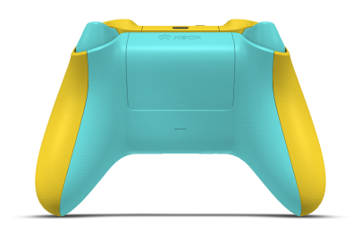 Xbox trådlös handkontroll - Framsida: Lighting Yellow, Styrknappar: Glaciärblå, Styrspakar: Glaciärblå