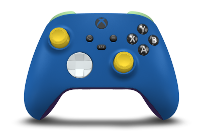 Xbox Wireless Controller - Hoofdtekst: Shock Blue, D-Pads: Robot White, Duimsticks: Lighting Yellow