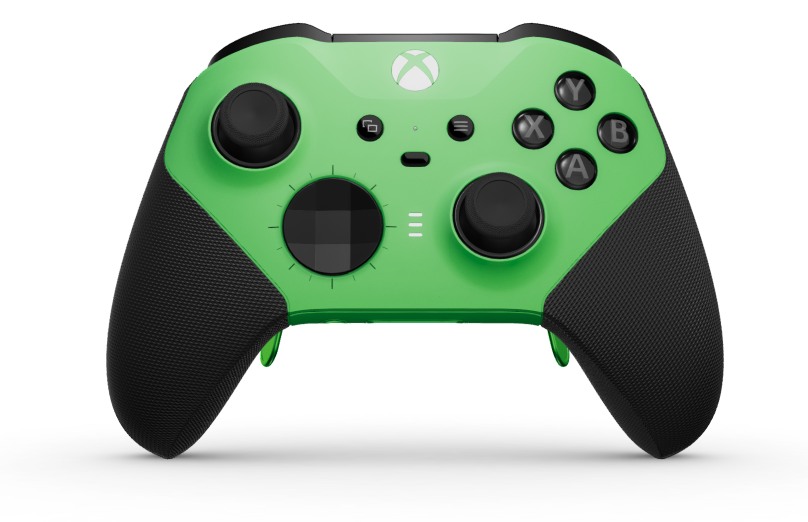 Xbox Elite Wireless Controller Series 2 - Core - Corpo: Verde Veloz + Pegas em Borracha, Botão Direcional: Facetado, Carbon Black (Metal), Traseira: Verde Veloz + Pegas em Borracha