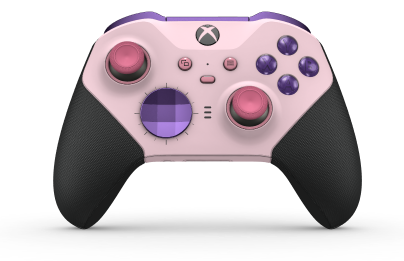 Xbox Elite Wireless Controller Series 2 - Core - Body: Soft Pink + Rubberised Grips, D-pad: Facet, Astral Purple (Metal), Back: Soft Pink + Rubberised Grips
