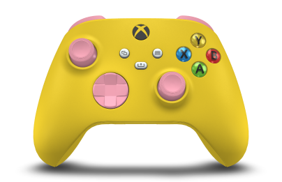 Xbox Wireless Controller - Body: Lighting Yellow, D-Pads: Retro Pink, Thumbsticks: Retro Pink