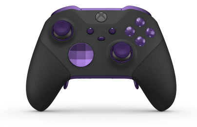 Xbox Elite Wireless Controller Series 2 - Core - Body: Carbon Black + Rubberised Grips, D-pad: Facet, Astral Purple (Metal), Back: Astral Purple + Rubberised Grips