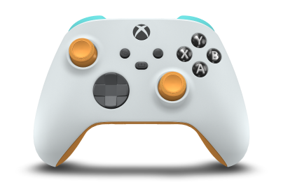 Mando inalámbrico Xbox - Body: Robot White, D-Pads: Storm Grey, Thumbsticks: Soft Orange