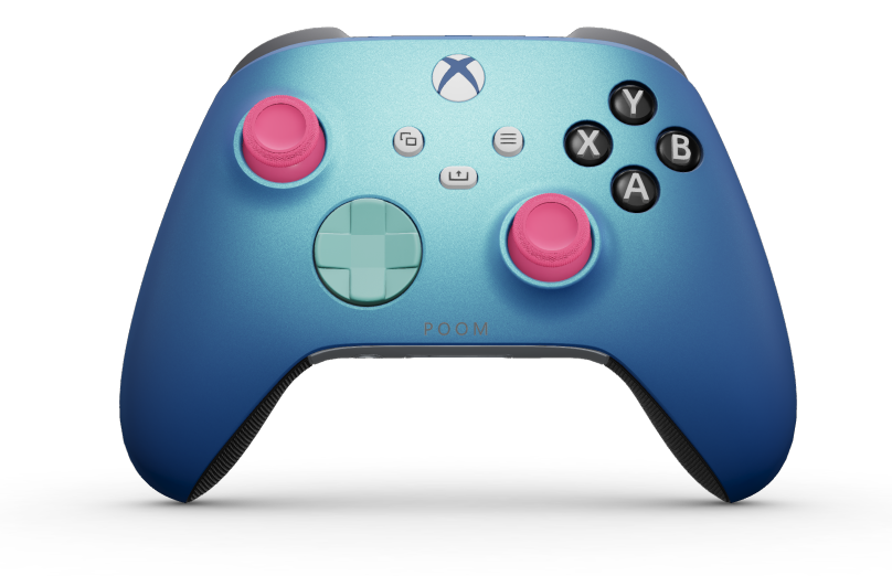 Xbox Wireless Controller - Tělo: Aqua Shift, Řídicí kříže: Ledovcově modrá, Palcové ovladače: Hluboká růžová