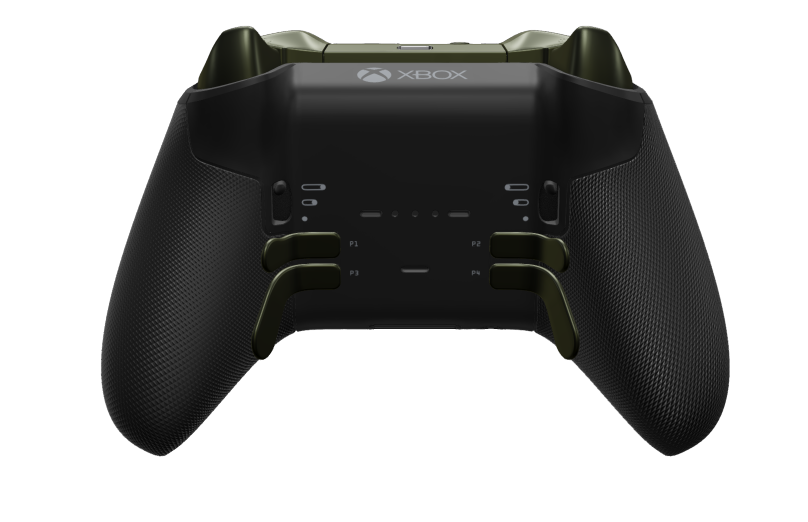 Xbox Elite Wireless Controller Series 2 - Core - Body: Carbon Black + Rubberised Grips, D-pad: Faceted, Nocturnal Green (Metal), Back: Carbon Black + Rubberised Grips
