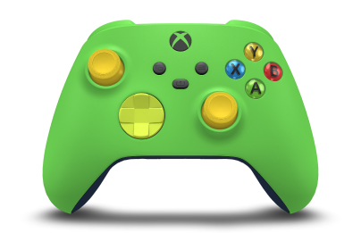 Xbox Wireless Controller - Corpo: Verde Veloz, Botões Direcionais: Verde Elétrico, Manípulos Analógicos: Amarelo relâmpago