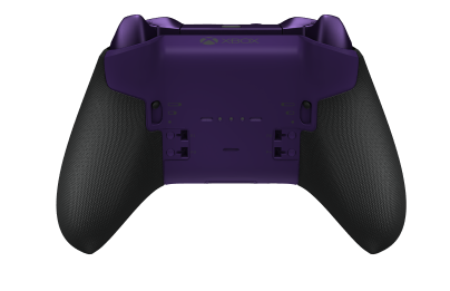 Bezdrôtový ovládač Xbox Elite Series 2 – Core - Behuizing voorzijde: Astralpaars + rubberen handvatten, D-pad: Facet, Astral Purple (Metal), Behuizing achterzijde: Astralpaars + rubberen handvatten