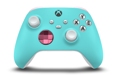Xbox Wireless Controller - Body: Glacier Blue, D-Pads: Deep Pink (Metallic), Thumbsticks: Robot White