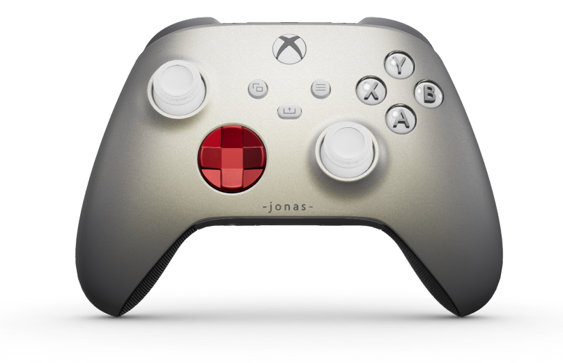 Xbox 無線控制器 - Body: Lunar Shift, D-Pads: Pulse Red (Metallic), Thumbsticks: Robot White