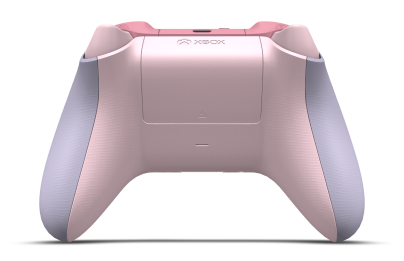 Controller with Soft Purple body, Soft Pink D-pad, and Astral Purple thumbsticks - back view