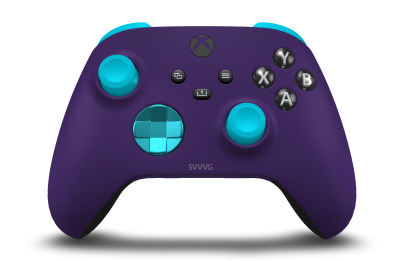 Kontroler bezprzewodowy Xbox - Body: Astral Purple, D-Pads: Dragonfly Blue (Metallic), Thumbsticks: Dragonfly Blue