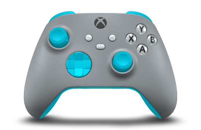 Xbox Wireless Controller - Framsida: Askgrå, Styrknappar: Dragonfly Blue, Styrspakar: Dragonfly Blue