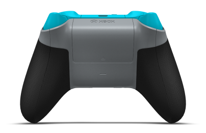 Xbox draadloze controller - Corpo: Ash Gray, Botões Direcionais: Azul Libélula, Manípulos Analógicos: Azul Libélula