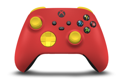 Xbox Wireless Controller - Body: Pulse Red, D-Pads: Lightning Yellow, Thumbsticks: Lightning Yellow