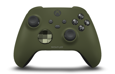 Xbox Wireless Controller - Corpo: Verde Noturno, Botões Direcionais: Verde Noturno (Metálico), Manípulos Analógicos: Preto Carbono