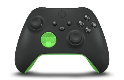 Xbox Wireless Controller - Body: Carbon Black, D-Pads: Velocity Green, Thumbsticks: Carbon Black