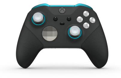 Xbox Elite Wireless Controller Series 2 - Core - Body: Carbon Black + Rubberized Grips, D-pad: Facet, Bright Silver (Metal), Back: Carbon Black + Rubberized Grips