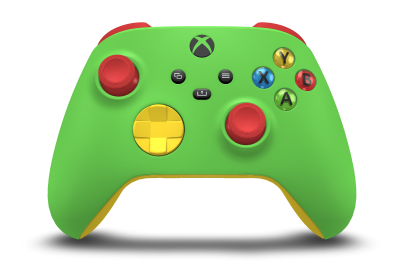 Xbox Wireless Controller - Body: Velocity Green, D-Pads: Lighting Yellow, Thumbsticks: Pulse Red