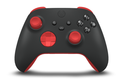 Xbox 무선 컨트롤러 - Body: Carbon Black, D-Pads: Pulse Red, Thumbsticks: Pulse Red