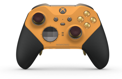 Xbox Elite Wireless Controller Series 2 – Core - Corps: Soft Orange + poignées caoutchoutées, BMD: Facette, Stom Gray (métal), Arrière: Soft Orange + poignées caoutchoutées