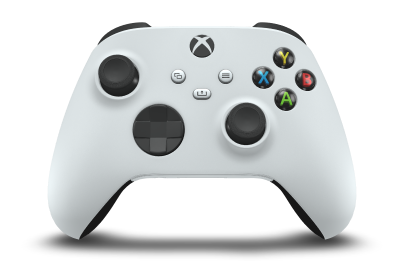 Xbox Wireless Controller - Korpus: Biel robota, Pady kierunkowe: Węglowa czerń, Drążki: Węglowa czerń