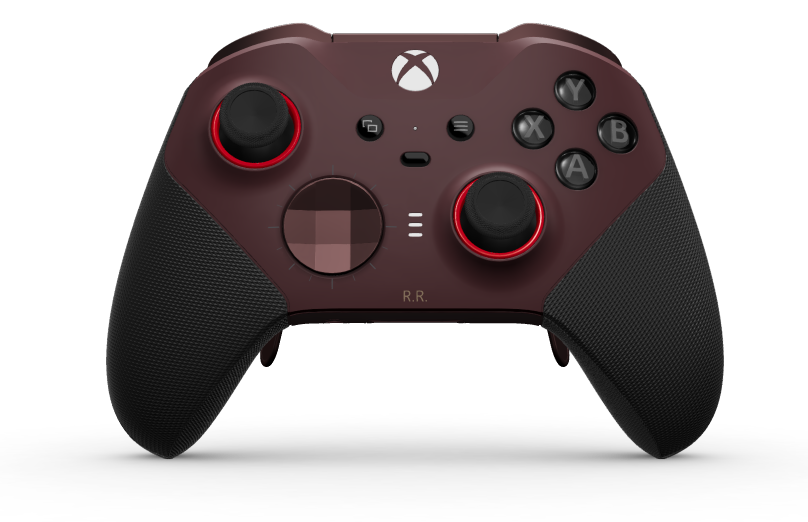 Xbox Elite Wireless Controller Series 2 - Core - Cuerpo: Rojo granate + Agarres texturizados, Cruceta: Facetado, rojo granate (metal), Atrás: Rojo granate + Agarres texturizados