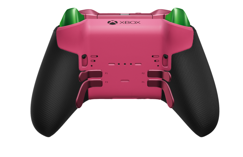 Xbox Elite Wireless Controller Series 2 - Core - Corpo: Preto Carbono + Pegas em Borracha, Botão Direcional: Facetado, Soft Purple (Metal), Traseira: Rosa Profundo + Pegas em Borracha
