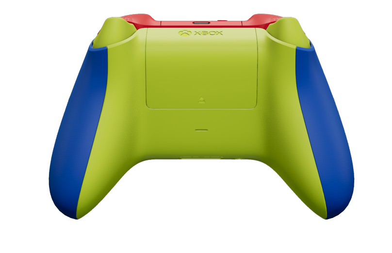 Xbox Wireless Controller - 機身: 衝擊藍, 方向鍵: 脈衝紅, 搖桿: 脈衝紅
