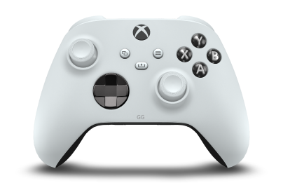 Xbox Wireless Controller - Brödtext: Robotvit, Styrknappar: Avgrundssvart (metallic), Styrspakar: Robotvit