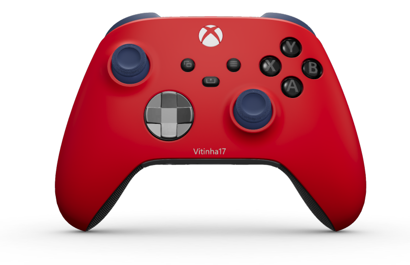 Manette sans fil Xbox - Body: Pulse Red, D-Pads: Storm Gray (Metallic), Thumbsticks: Midnight Blue
