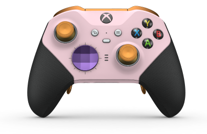 Manette sans fil Xbox Elite Series 2 - Core - Body: Soft Pink + Rubberised Grips, D-pad: Facet, Astral Purple (Metal), Back: Soft Pink + Rubberised Grips