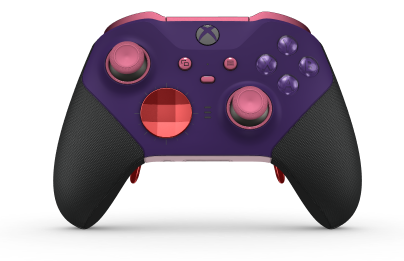Xbox Elite Wireless Controller Series 2 – Core - Body: Astral Purple + Rubberized Grips, D-pad: Facet, Pulse Red (Metal), Back: Soft Pink + Rubberized Grips
