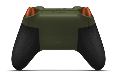 Xbox Wireless Controller - Hoofdtekst: Nachtelijk groen, D-Pads: Zest-oranje (metallic), Duimsticks: Carbon Black