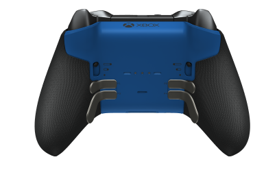 Xbox Elite Wireless Controller Series 2 – Core - Corpo: Azul Choque + Pegas em Borracha, Botão Direcional: Faceta, Prateado Vibrante (Metal), Traseira: Azul Choque + Pegas em Borracha