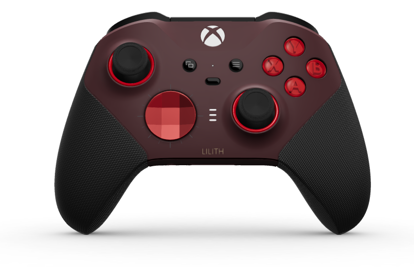 Mando inalámbrico Xbox Elite Series 2: básico - Body: Garnet Red + Rubberised Grips, D-pad: Faceted, Pulse Red (Metal), Back: Garnet Red + Rubberised Grips