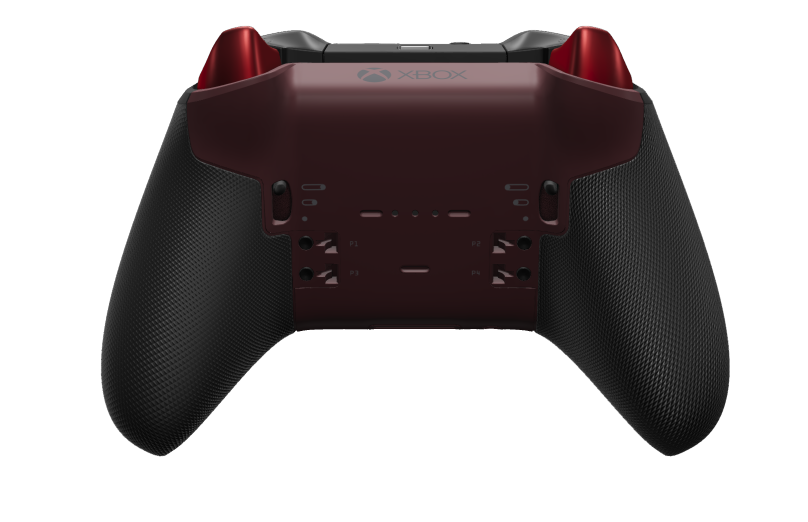 Mando inalámbrico Xbox Elite Series 2: básico - Body: Garnet Red + Rubberised Grips, D-pad: Faceted, Pulse Red (Metal), Back: Garnet Red + Rubberised Grips