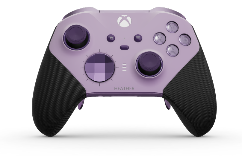 Xbox Elite 무선 컨트롤러 Series 2 - 코어 - Body: Soft Purple + Rubberised Grips, D-pad: Faceted, Astral Purple (Metal), Back: Soft Purple + Rubberised Grips