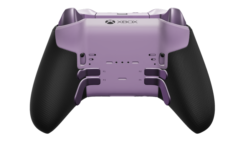 Xbox Elite 무선 컨트롤러 Series 2 - 코어 - Body: Soft Purple + Rubberized Grips, D-pad: Faceted, Astral Purple (Metal), Back: Soft Purple + Rubberized Grips