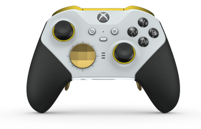 Xbox Elite Wireless Controller Series 2 - Core - Body: Robot White + Rubberized Grips, D-pad: Facet, Gold Matte (Metal), Back: Robot White + Rubberized Grips