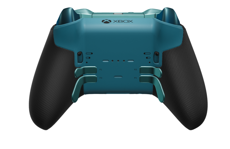 Xbox Elite Wireless Controller Series 2 – Core - 몸체: 미네랄 블루 + 고무 코팅 그립, 방향 패드: 패싯, 미네랄 블루(메탈), 뒤로: 미네랄 블루 + 고무 코팅 그립