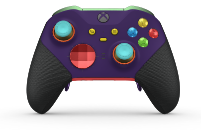 Xbox Elite Wireless Controller Series 2 – Core - Body: Astral Purple + Rubberized Grips, D-pad: Facet, Pulse Red (Metal), Back: Pulse Red + Rubberized Grips