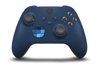 Xbox Wireless Controller - Hoveddel: Midnatsblå, D-blokke: Fotonblå (metallisk), Thumbsticks: Stormgrå
