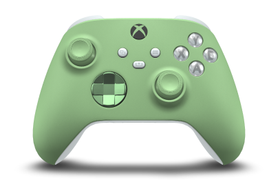 Kontroler bezprzewodowy Xbox - Corps: Vert tendre, BMD: Vert tendre (métallique), Joystick: Vert tendre